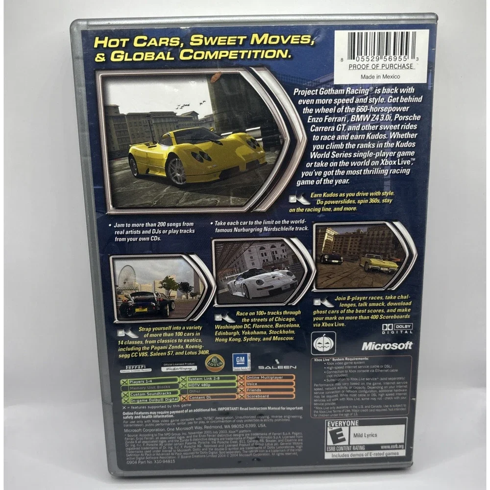 Project Gotham Racing 2 Xbox 2003 Platinum Hits